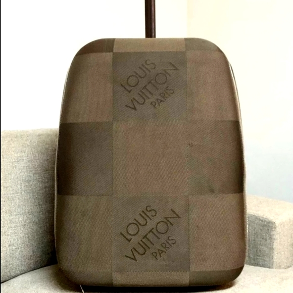 Louis Vuitton Conquérant suitcase in damier canvas and natural leather - Picture 1 of 8